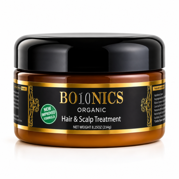 “Bo10nics organic hair and scalp treatment 8 oz,”