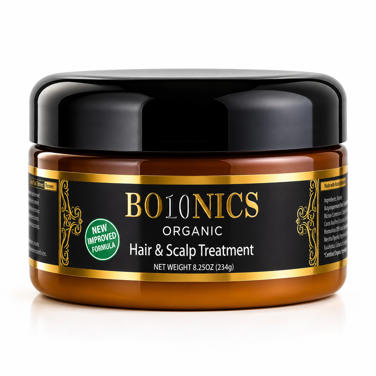 “Bo10nics organic hair and scalp treatment 8 oz,”