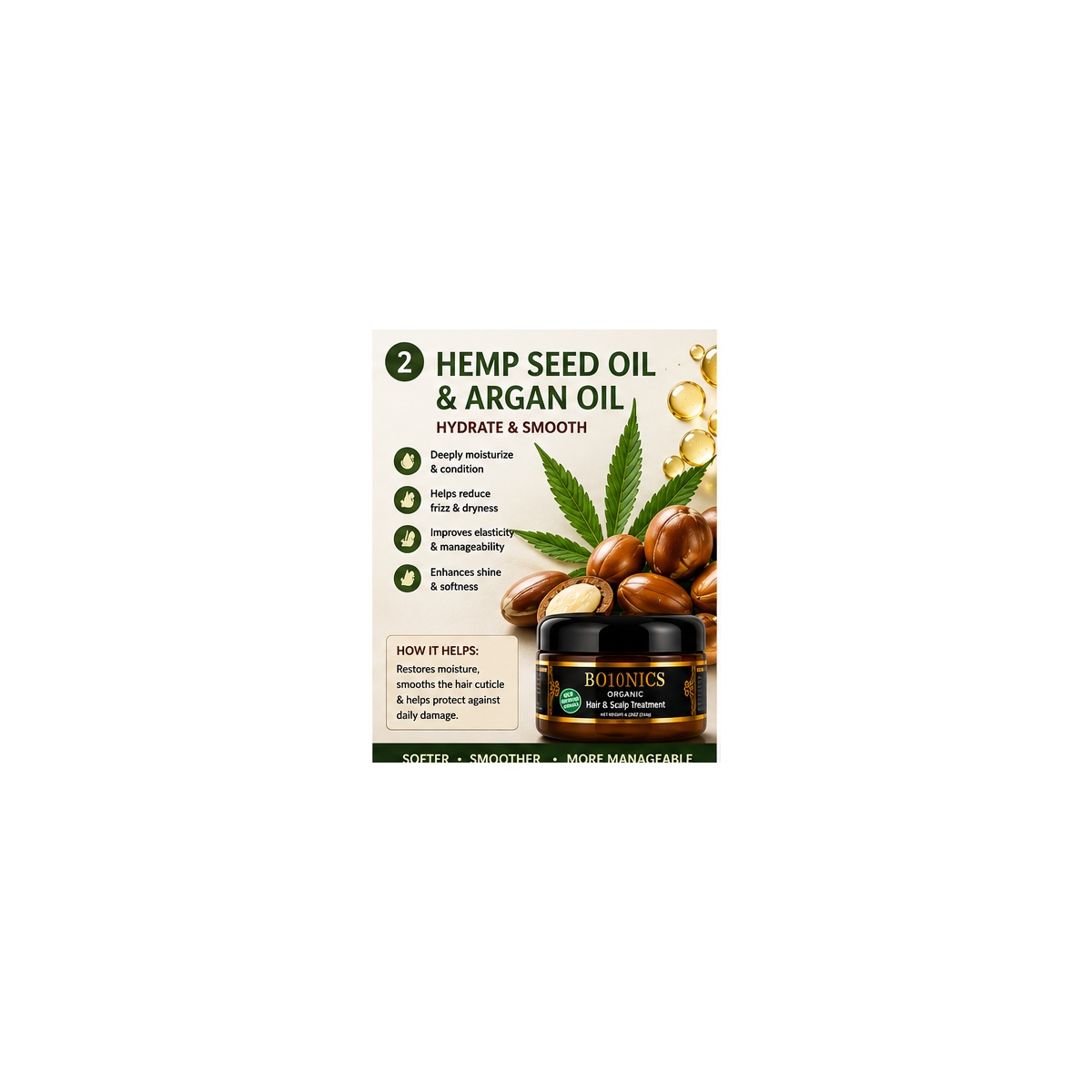 Bo10nics Organic Hair & Scalp Treatment – 8 oz - Image 5