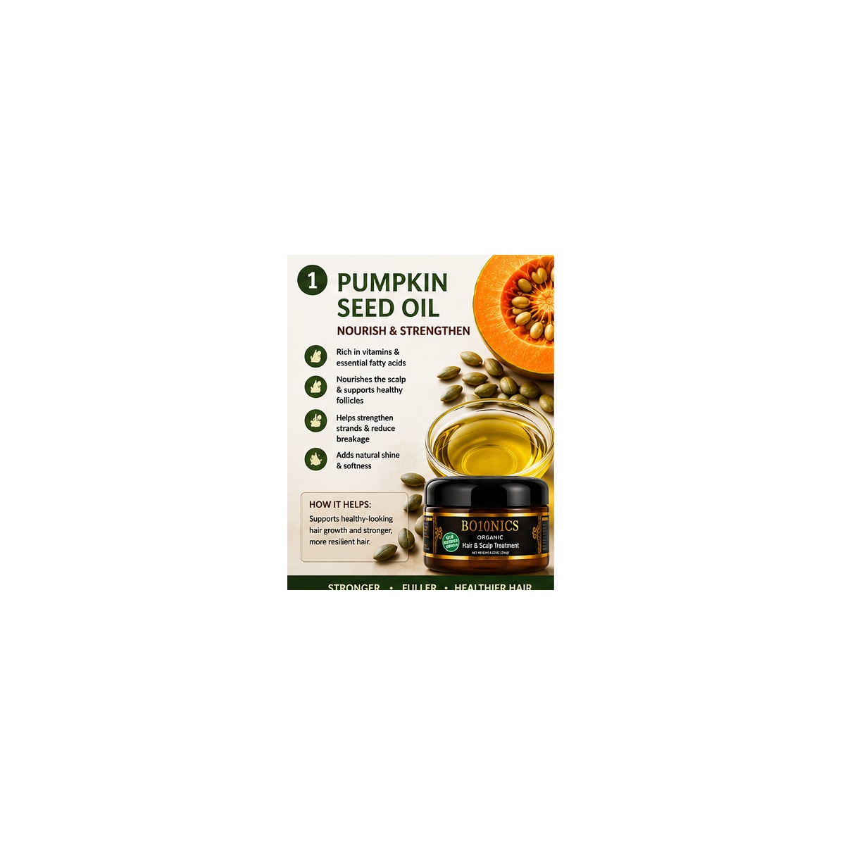 Bo10nics Organic Hair & Scalp Treatment – 8 oz - Image 3