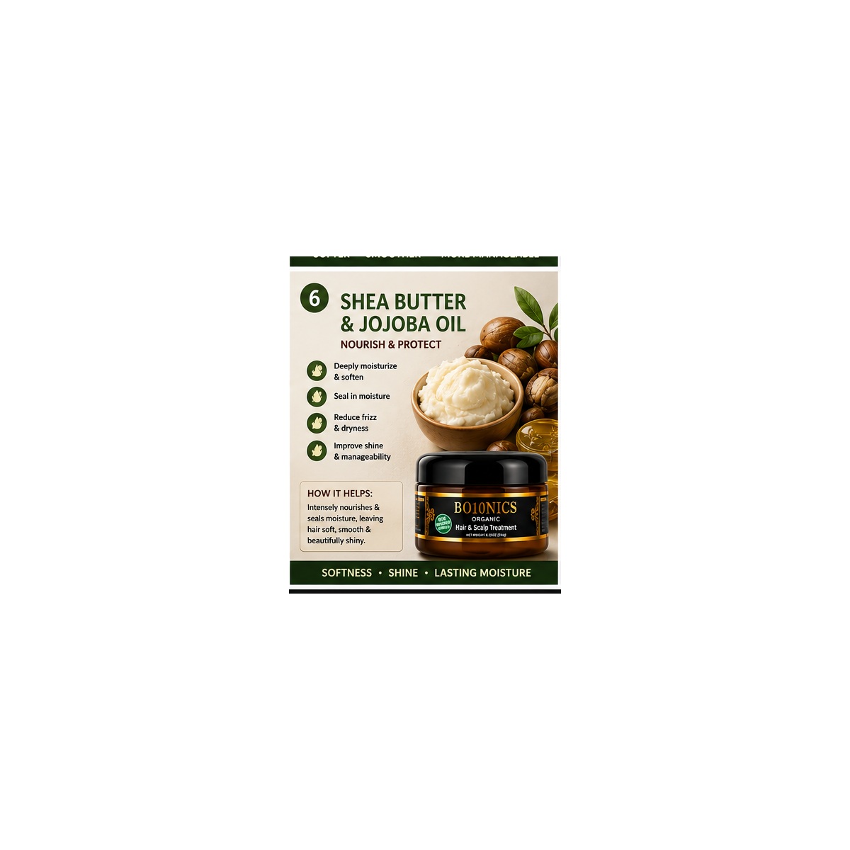 Bo10nics Organic Hair & Scalp Treatment – 8 oz - Image 2