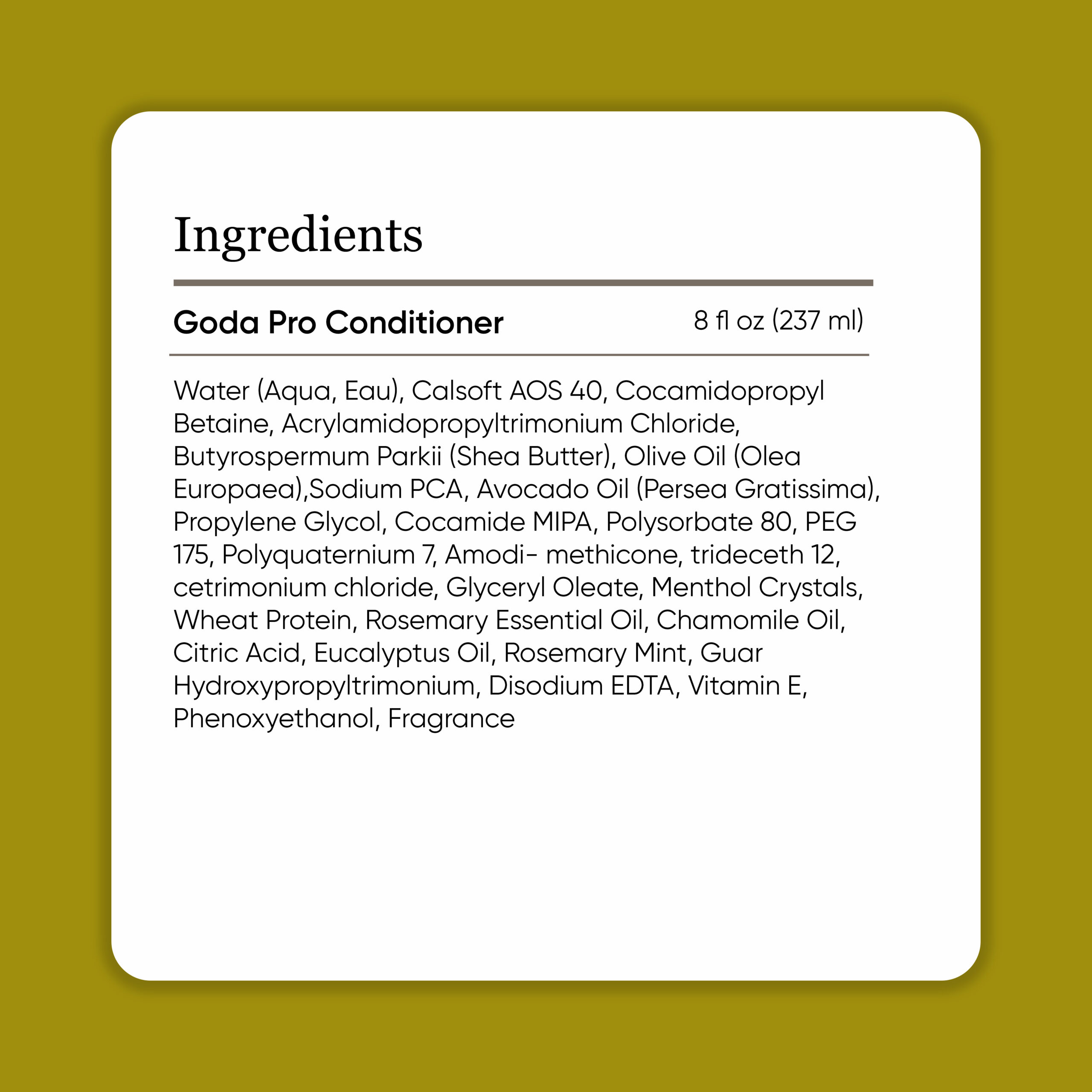 ingredients conditioner ingredients conditioner