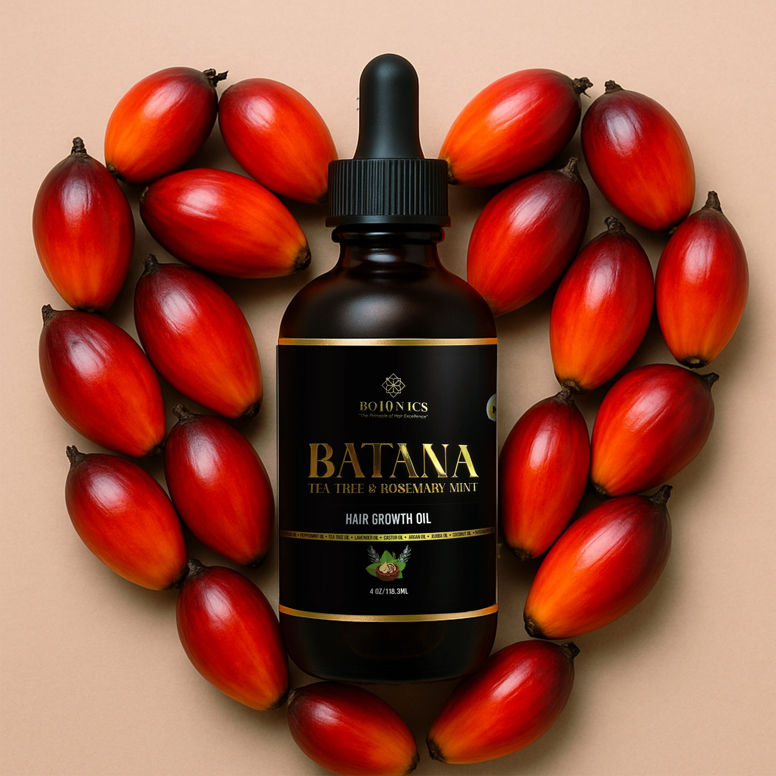 Bo10nics Batana Hair Growth Oil with Tea Tree & Rosemary Mint, 4 oz, Natural Hair Care - Image 4