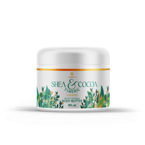 Bo10nics Shea, Cocoa & Turmeric Body Butter – Unscented – 8 oz
